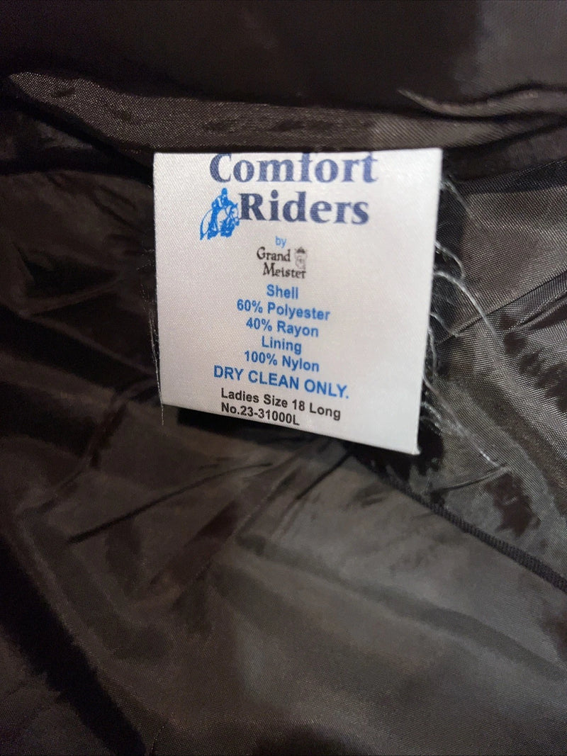 New Women’s Comfort Riders Brown Hunt Meister Riding Coat 18L #23-31000 V-605