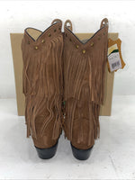 New Women’s Brown Fringe Smoky Mountain Cowboy Boots. 6566 M 7 M. 18-48
