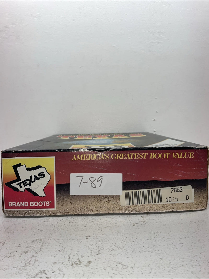 New Men’s Red Texas Brand Cowboy Boots. 7863 10.5 10 1/2 D. 7-89