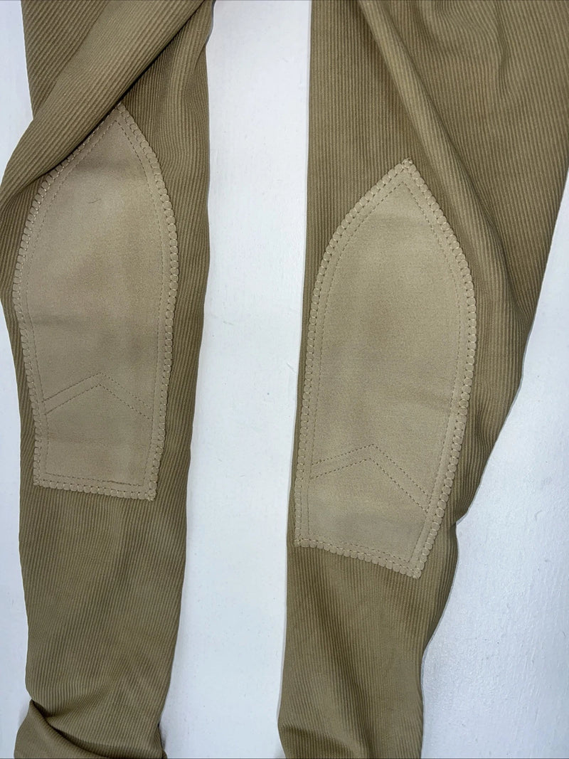 New Children’s Tan Sport Riders Classic Knee Patch English Breeches. 14 D-52