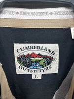 New Men’s Cumberland Blue Black Long Sleeve Pearl Snap Large X-2