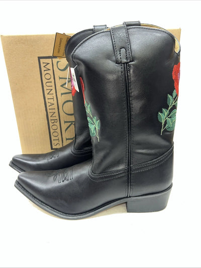 New Woman’s Black Smoky Mountain Cowboy Boots. 3688 Y 7 M. 18-51