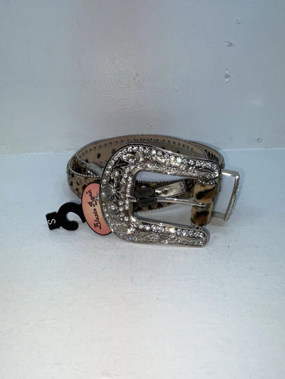 New Leopard Print Genuine Leather Blazin Roxx Bling S Belt #N1330999 Z-51