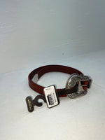 New Red Genuine Leather Nocona Stitched 28” Belt #N3418004 NN-42