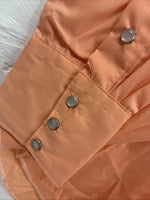 New Men’s Tem Tex Bright Orange Long Sleeve Pearl Snap 15 X 33 Medium K-91