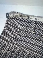 New Vintage Black And White Checkered Panhandle Slim Polyester Pants #8042 SS-71