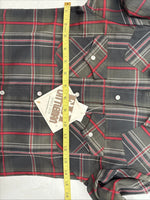 New Kids ELY Cattleman Green Plaid Long Sleeve Pearl Snap Small DD-127