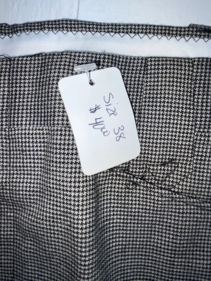 New Vintage Black Speckled Circle S Polyester Pants #CP6740 XX-113