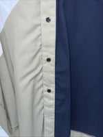 New Men’s Blue Tan Cowboy Threads Long Sleeve Button Up Shirt. Large S-26