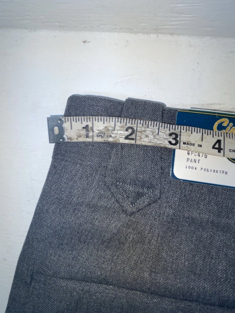 New Vintage Gray Circle S Polyester Pants #4P0476 OO-46