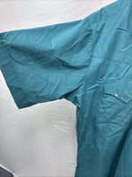 New Men’s ELY Cattleman Teal Short Sleeve Pearl Snap 16.5 Large X-67