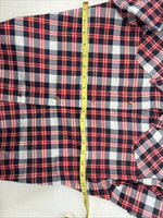 New Women’s Panhandle Slim Red Plaid Long Sleeve Pearl Snap Sis E32 MM-52