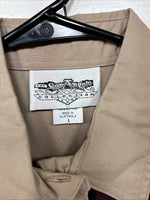 New Women’s San Angelo Brown Designed Long Sleeve Button Up Large TT-79