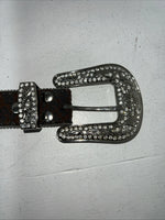 New Brown Blazin Roxx Genuine Leather Bling Belt Large #N3510002 W-14