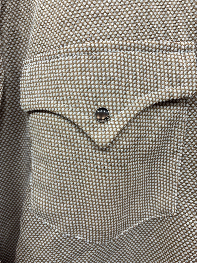 New Men’s Dickson Jenkins Brown Design Long Sleeve Pearl Snap 17.5 X 33 XL R-79
