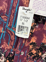 New Men’s Wrangler Propel Western Design Long Sleeve Button Up 17.5 XL AA-10