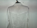 New Women’s White Cumberland Outfitters Long Sleeve Button Up Shirt M 3B-36