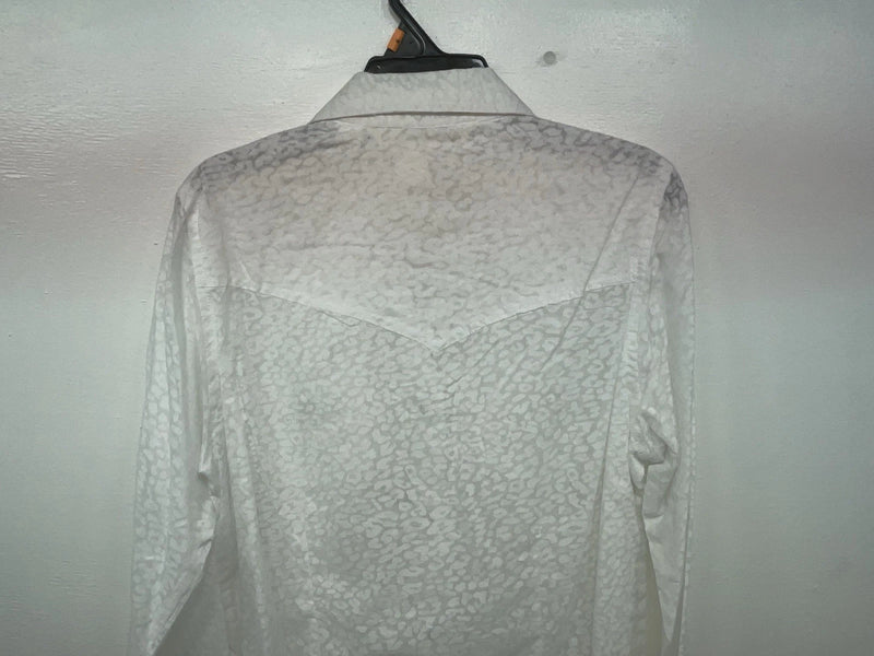 New Women’s White Cumberland Outfitters Long Sleeve Button Up Shirt M 3B-36