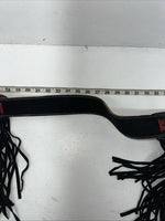 New Tough 1 Black Show Chaps With Fringe Adjustable Waist 46” N-24