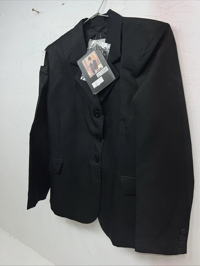New Women’s Riders Mark Black Riding Coat 12R 23-37000 JJ-606