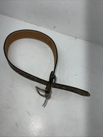 New Brown Black Perkies Hand Tooled Genuine Leather Belt 30” #7512 W-11