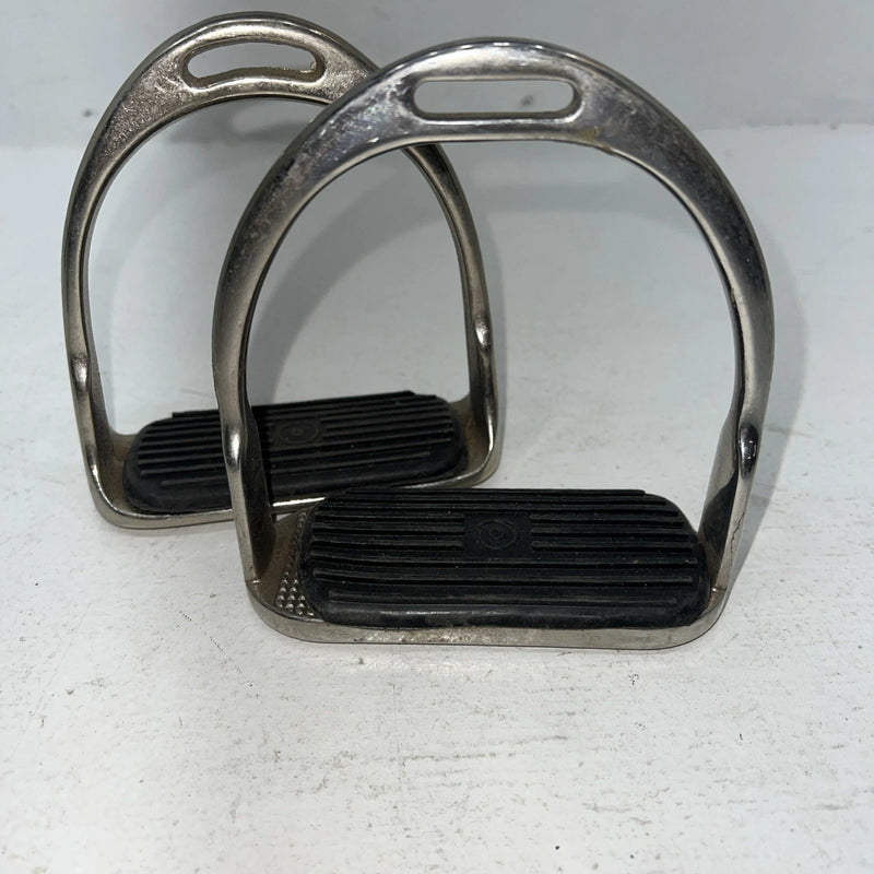 New Tough 1 Chrome Plated Iron 4 1/2” English Stirrups #24-946 D-500