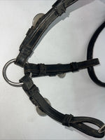 New Black Leather Full Horse Show Halter Gold accents 3C-15