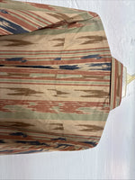 New Men’s ELY Cattleman Multicolor Camo Long Sleeve Pearl Snap 16 Large T-55