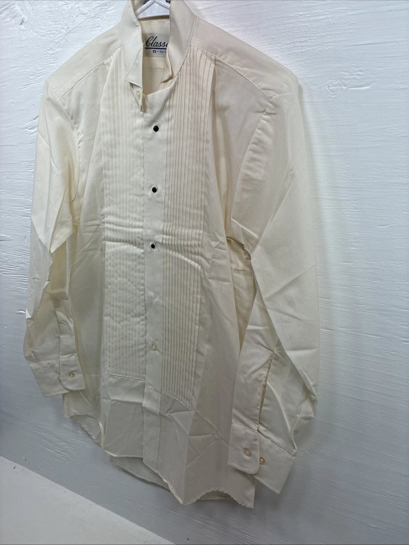 New Classix Yellow Long Sleeve Button Up English Short 30/31 XS X-87