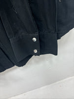 New Women’s Cumberland Black Gem Long Sleeve Pearl Snap 1XL GG-45