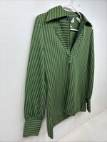 New Women’s Panhandle Slim Green Design Long Sleeve Half Zip Size 12 TT-61