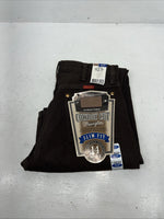 New Men’s Cowboy Cut Slim Fit Brown Denim Wrangler Jeans. 13x34 F-30