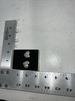 New Women’s Congress Leather Silver Heart Earrings. 93141 B-6