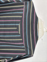 New Women’s H Bar C Black Stripe Long Sleeve Pearl Snap Size 38 TT-71