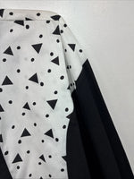 New Women’s Cowboy Threads Black White Long Sleeve Button Up XL II-41