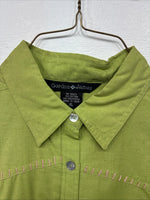 New Women’s Gordon James Green Short Sleeve Button Up Short XL II-38
