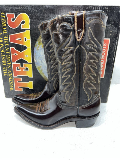 New Women’s Brown Texas Brand Cowboy Boots. 4411 6.5 6 1/2 M. 19-134