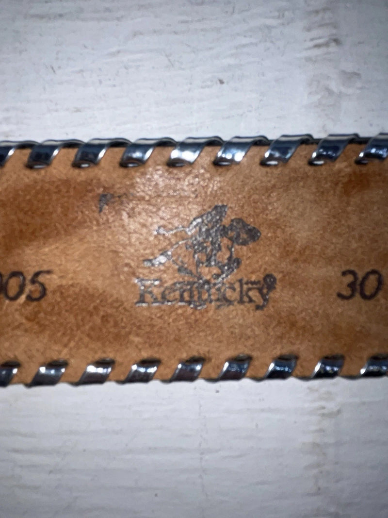 New Gray Genuine Leather Kentucky Orange Tooled 30” Belt #82005 JJ-166