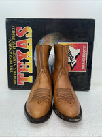 New Men’s Brown Texas Brand Cowboy Boots. M 354 8.5 8 1/2 D. 3-90