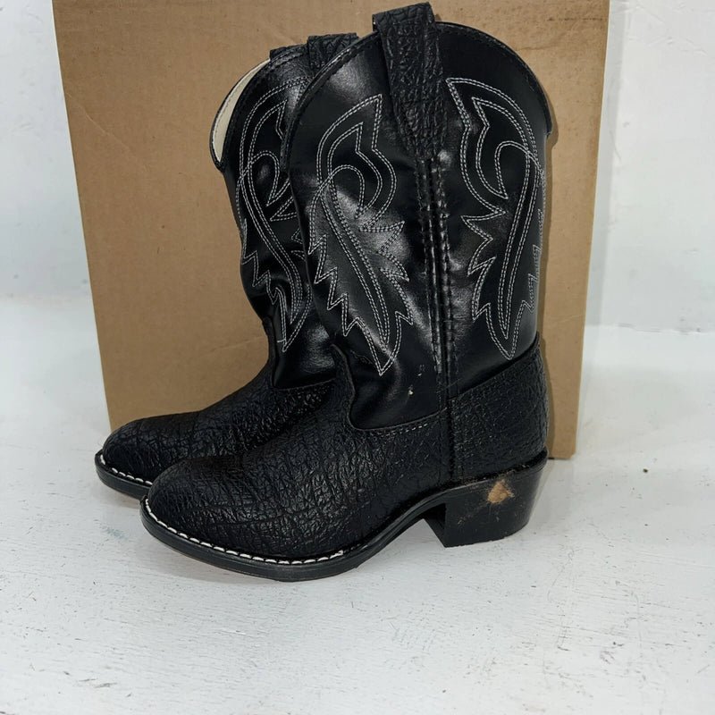 New Children’s Black Bronco Cowboy Boots. 11 D. 24-68
