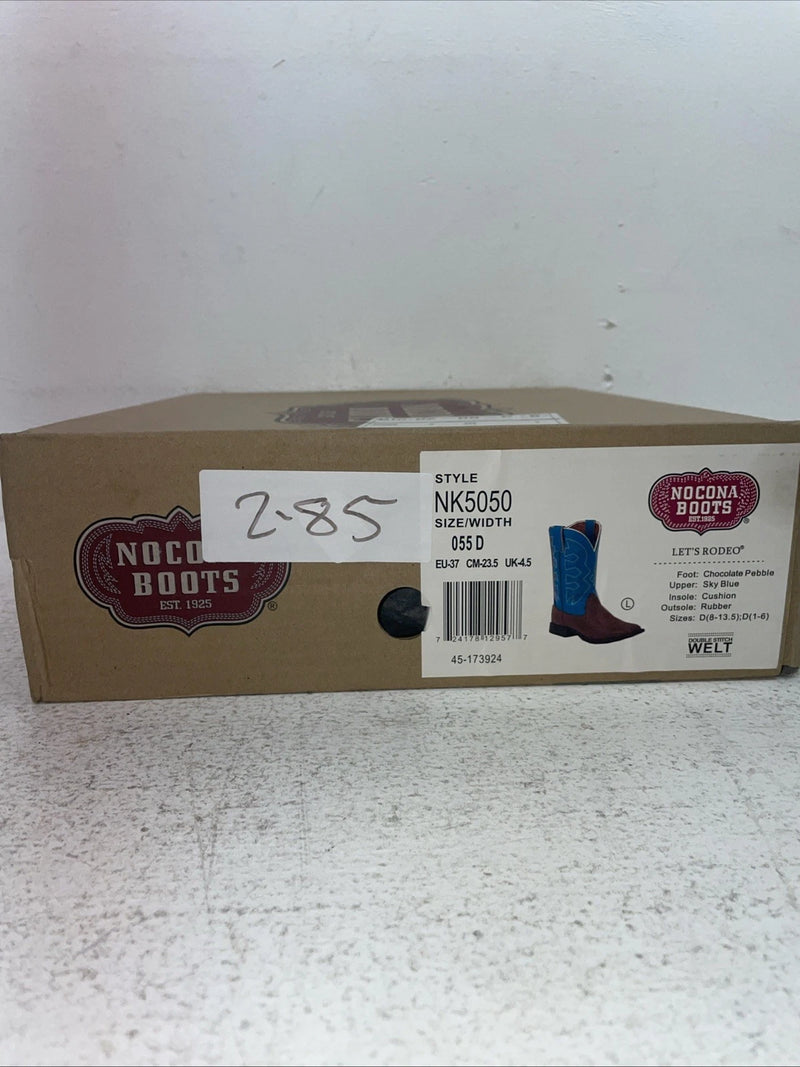 New Women’s Blue Nocona Cowboy Boots. N K 5050 5.5 5 1/2 D. 2-85