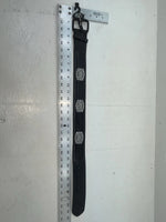 New Black Genuine Leather M & F Weaved And Pendent 24” Belt #3241001 NN-69