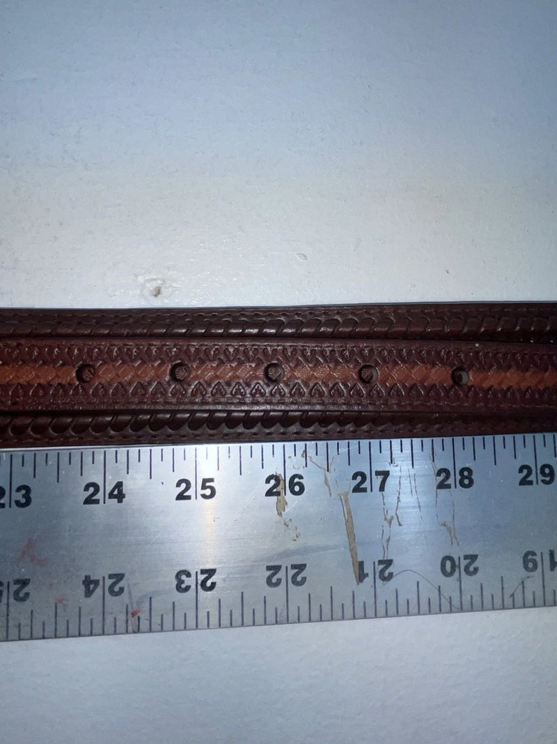 New Brown Genuine Leather Nocona Tooled 26” Belt #2420002 Z-42
