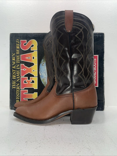 New Women’s Brown Texas Brand Cowboy Boots. 5101 8 D. 15-18