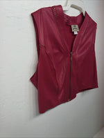 New Women’s 1849 Authentic Ranchwear Pink Western Show Vest Large WW-63