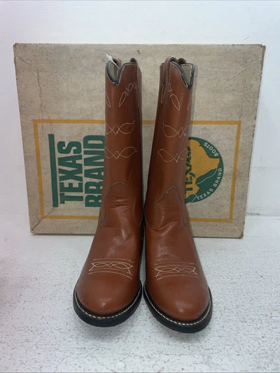 New Women’s Brown Texas Brand Cowboy Boots. B 111 4 D. 2-64
