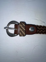 New Brown Genuine Leather Braided 38” Belt Z-145