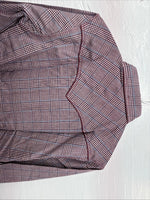 New Men’s Champion Western Red Plaid Long Sleeve Pearl Snap 15 Medium AA-64