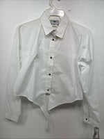 New Women’s Cowboy Threads White Long Sleeve Button Up Size XL YY-15