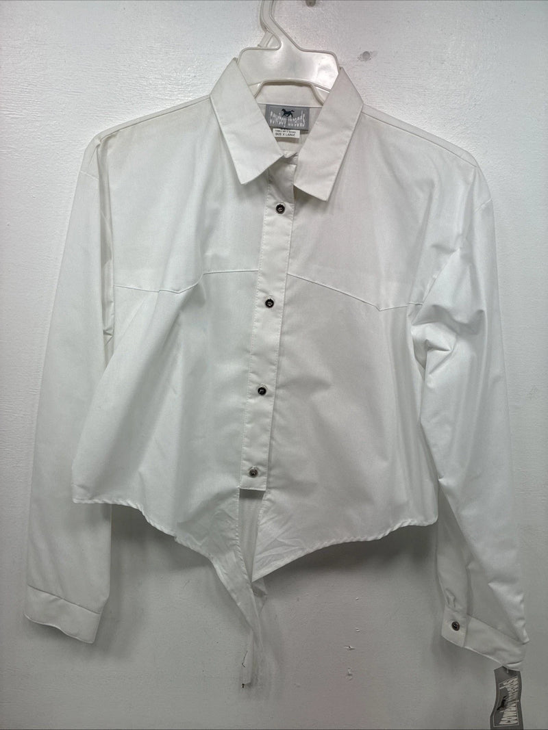 New Women’s Cowboy Threads White Long Sleeve Button Up Size XL YY-15